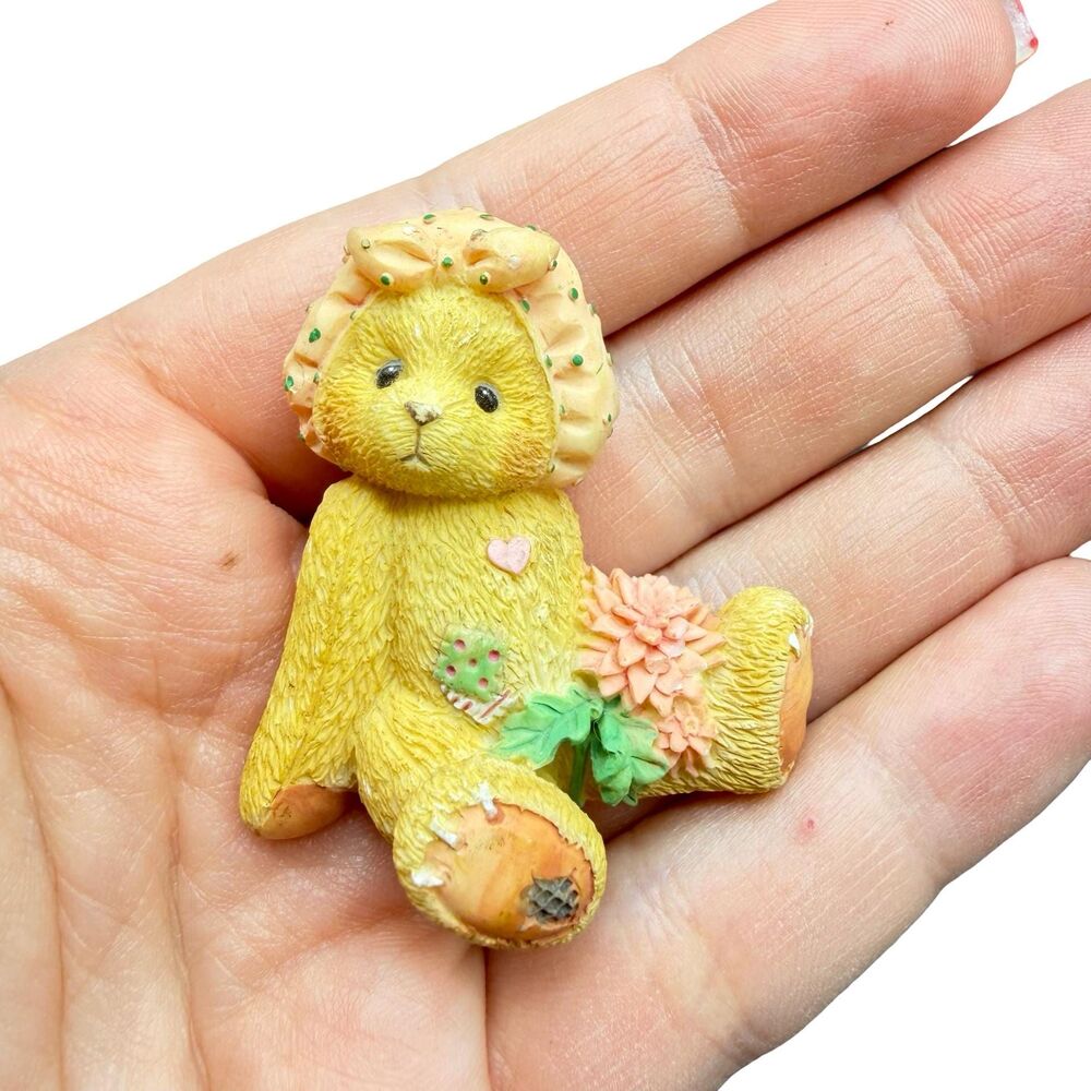 Vintage Bear with bonnet Brooch Adorable  Bear Pin Jewelry